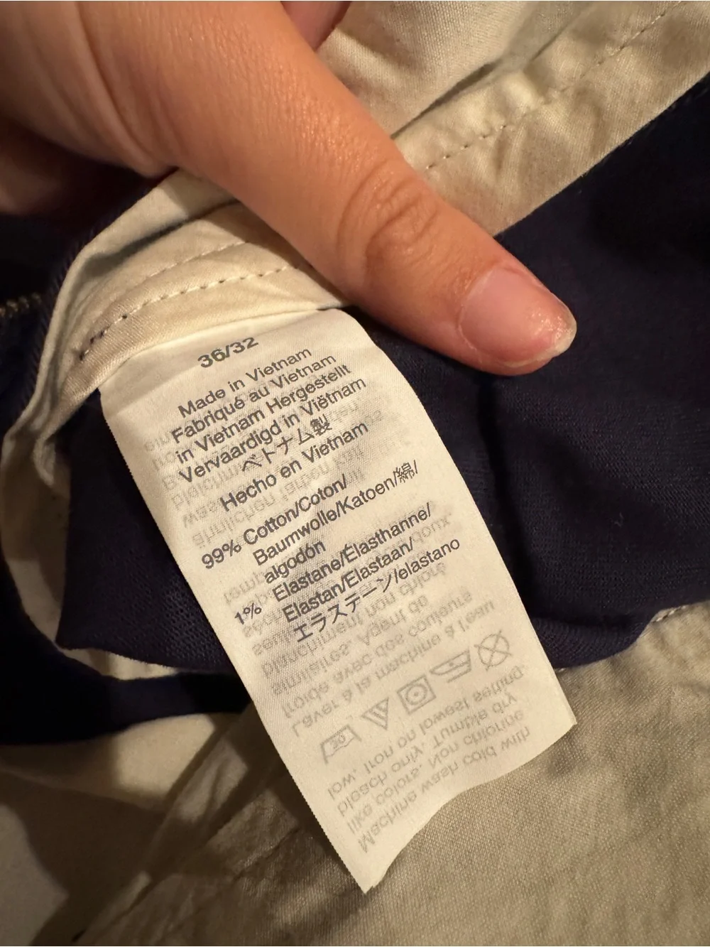 Navy Slim Fit J Crew Stretch Pants